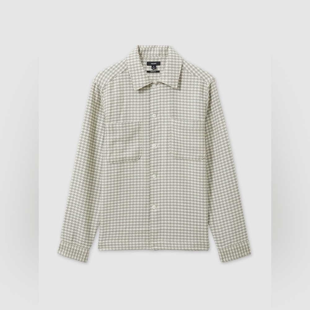 NWT REISS Naqua Dogtooth Twill Overshirt - Picture 5 of 12